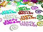 Birthday Curly Q Confetti, Multicolored by the pound or packet